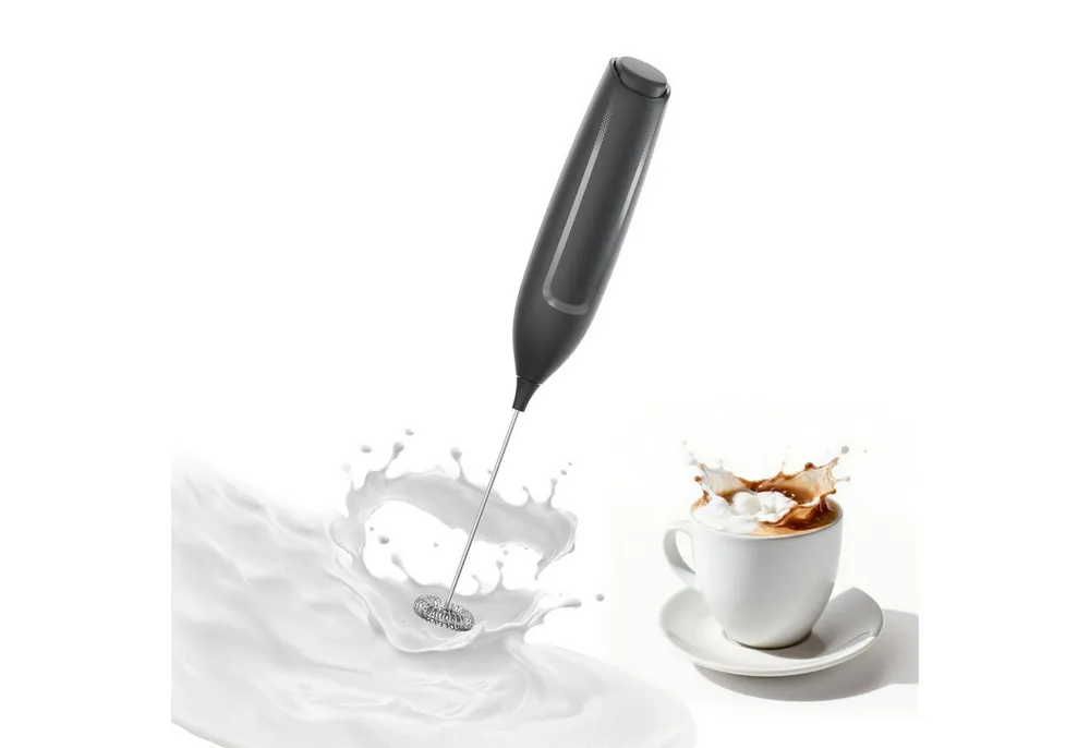 muchen Milchaufschäumer Elektrische Milchaufschäumer Stab Edelstahl für Kaffee Latte Macchiato