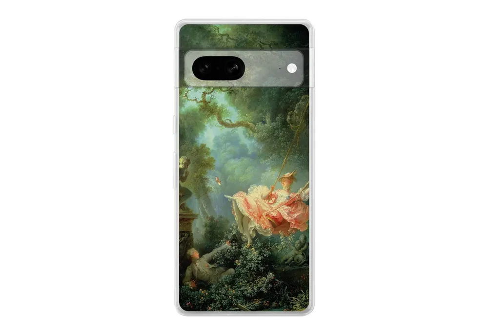 MuchoWow Handyhülle für Google Pixel 7 Die Schaukel - Jean-Honoré Fragonard - Kunstwerk, Phone Case, Silikon, Schutzhülle Dünn