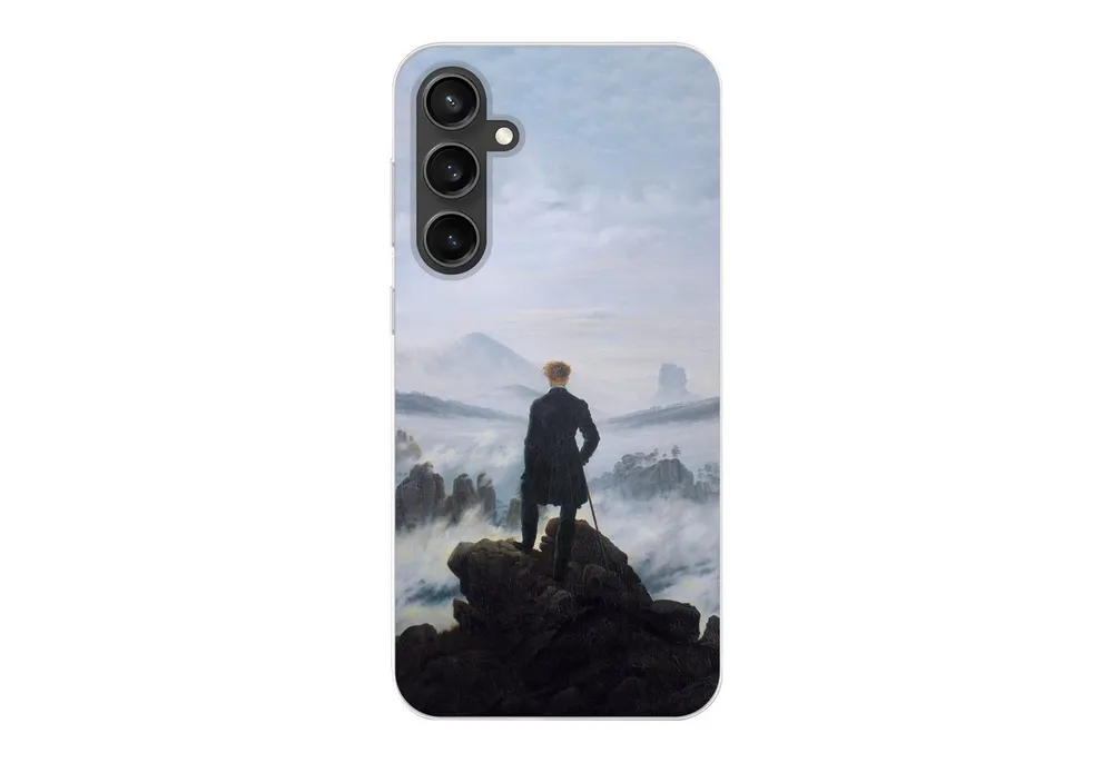 MuchoWow Handyhülle für Samsung Galaxy S23 FE Der Wanderer über dem Nebelmeer - Caspar Dav