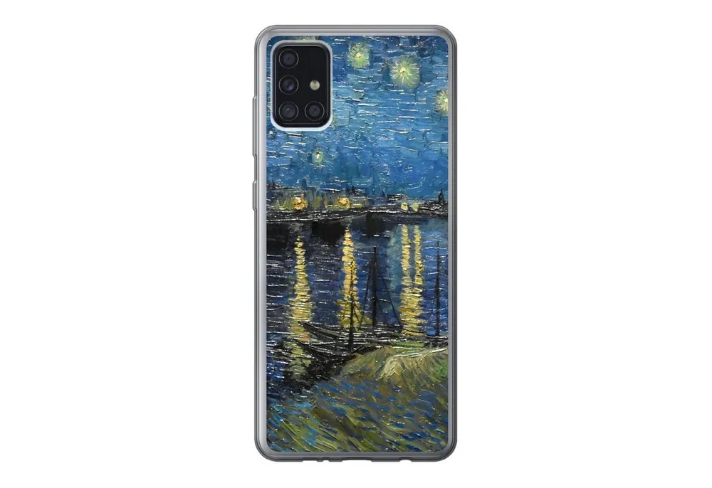 MuchoWow Handyhülle für Samsung Galaxy A52 5G Sternennacht über der Rhone - Van Gogh - Kun, Smartphone-Bumper, Print, Handy Schutzhülle Dünn