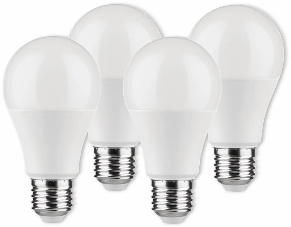 MÜLLER-LICHT LED-Lampe Birnenform, 400255, E27, EEK: F, 8.5W, 806 lm, 2700 K, matt, 4 Stück