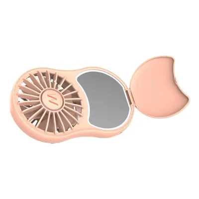 Handventilator Muitomas MIRRORFANPF LED Spiegel tragbar Farbe Pfirsich