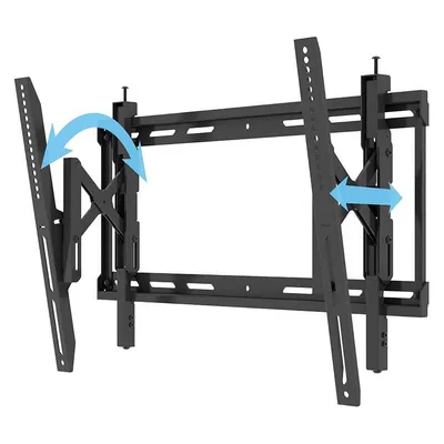 Multibrackets Push-Wall Halterung, 43-75", Metall, schwarz
