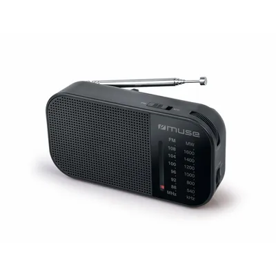 Muse M025R Tragbares FM-Radio, Schwarz