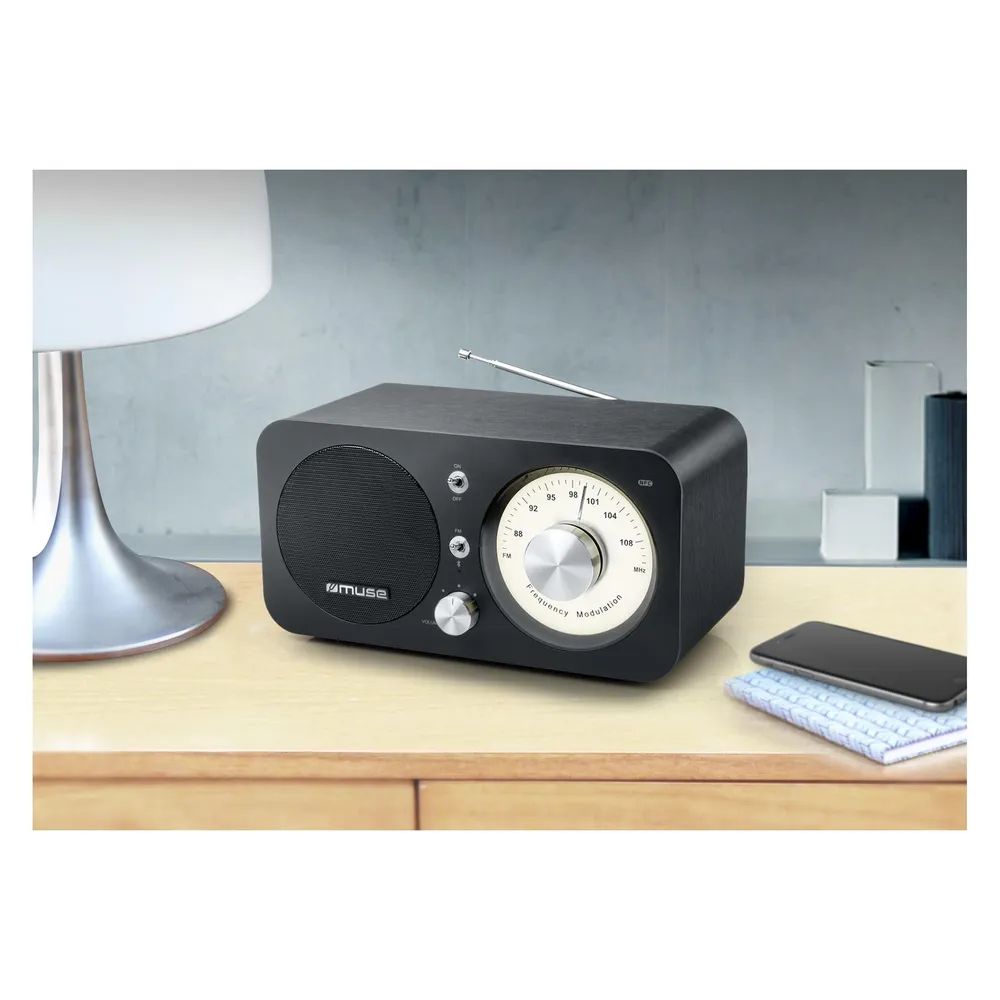 Muse M-095BT FM-Analogradio mit Bluetooth Schwarz