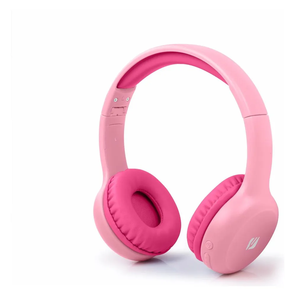 Muse M-215BTP kabellose Bluetooth-Kopfhörer für Kinder, Lautstärkebegrenzung, rosa