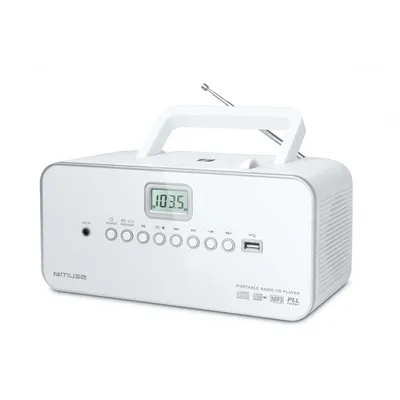 Muse M-28RDW Tragbares Stereosystem Digital 3 W FM, MW Weiß Playback MP3