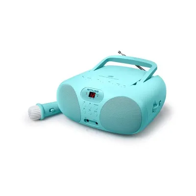 Radio CD MUSE MD-203 KB Blau mit Mikrofon und Teleskopantenne