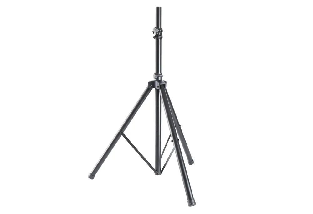 MUSIC STORE Lautsprecherständer, (Box-1 MKII Stahl Lautsprecherstativ - Höhenverstellbar 125-195 cm Max Belastbarkeit 30Kg Robust Leicht Schwarz Pulverbeschichtet - Ideal für Sicheren Boxenstand, Lautsprecher Stative, Boxenständer, Lautsprecherstativ, höhenverstellbar, robust)