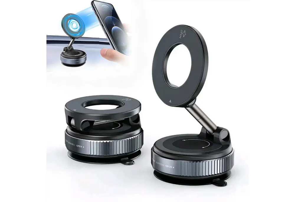 Mutig Handy-Halterung Vakuum Magnetischer Handyhalterung Auto für Magsafe Autohalterung, (bis 7 Zoll, Starke Saugkraft, Magnet für Alle Handys, 360° Drehbar, Faltbarer für Auto Spiegel/Autofenster/Fitnessstudio/Küche/Büro, Für Magsafe Autohalterung,360° Drehbar,Starke Saugkraft,Faltbarer)