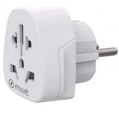 Adapter Muvit For Change MCADP0007 Universal Schuko 10A 2500W Weiß Adapter Muvit For Change MCADP0007 Universal Schuko 10A 2500W Weiß