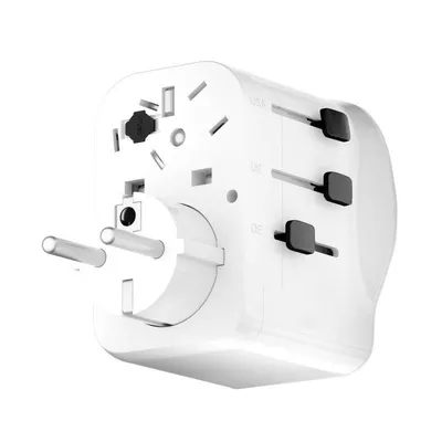 Reiseadapter Muvit For Change Universal 2x USB-C PD45W 1x USB-A Weiß