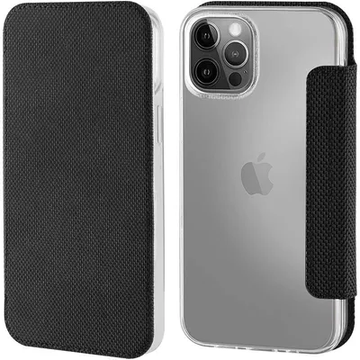 Muvit Black Folio Case für Apple iPhone 12/12 Pro