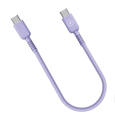Muvit For Change Kabel USB-C auf USB-C 3A/60W 0,2m Lavendel