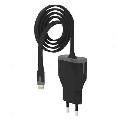 Muvit Apple Lightning MFI-Wandladegerät 2,4 A 1 m, Schwarz