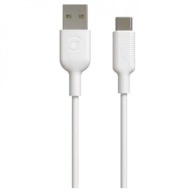Muvit USB-auf-Typ-C-Kabel, Stecker/Stecker, 20 cm, Weiß