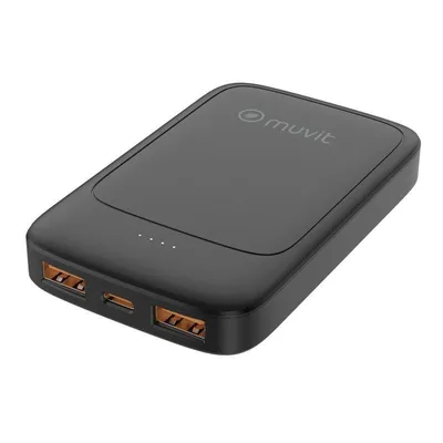 Powerbank Muvit For Change NP56P 5000mAh 2x USB-A USB-C PD20W Schwarz