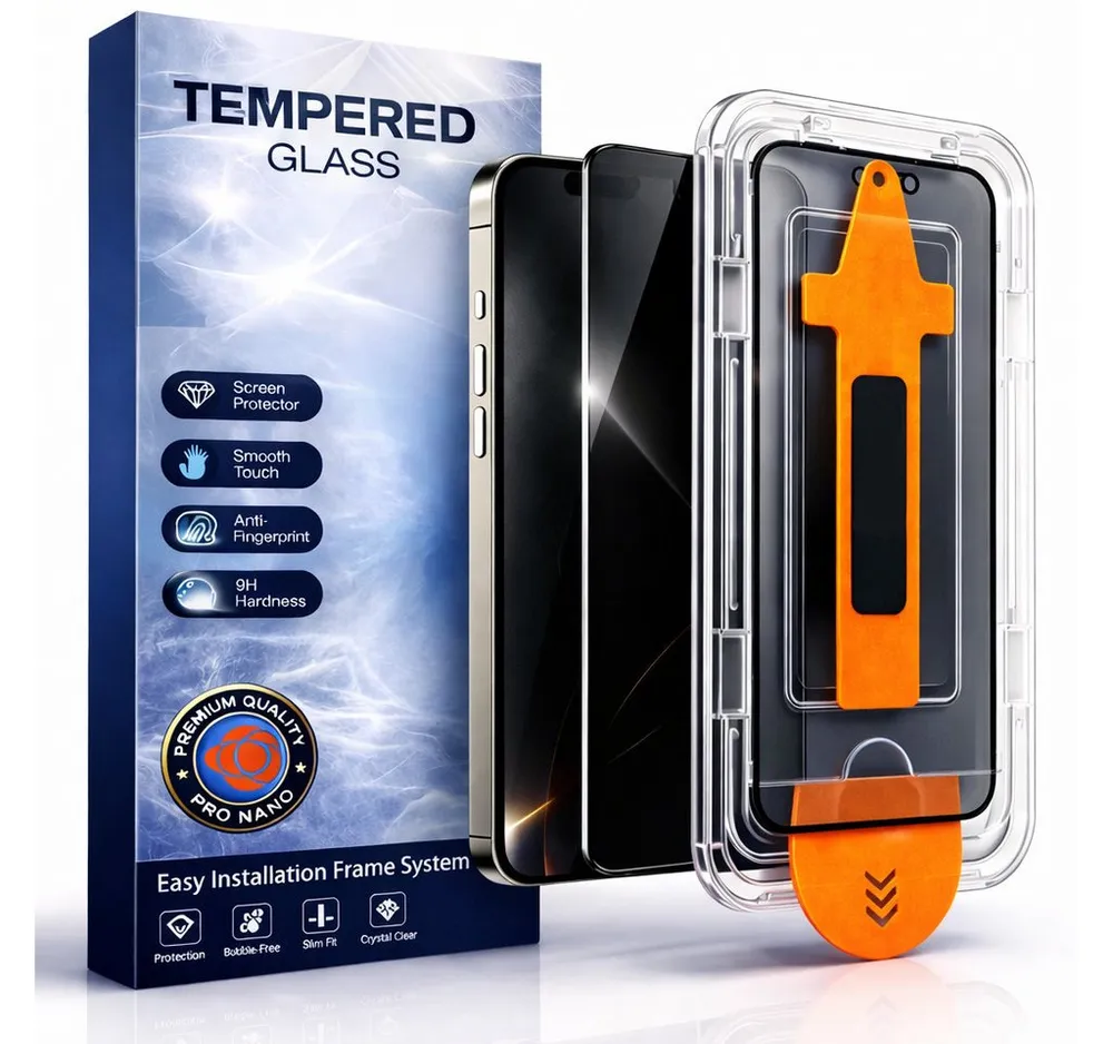 Mycotech Displayschutzfolie Panzerfolie Schutzglas Blickschutz für iPhone 15 Pro
