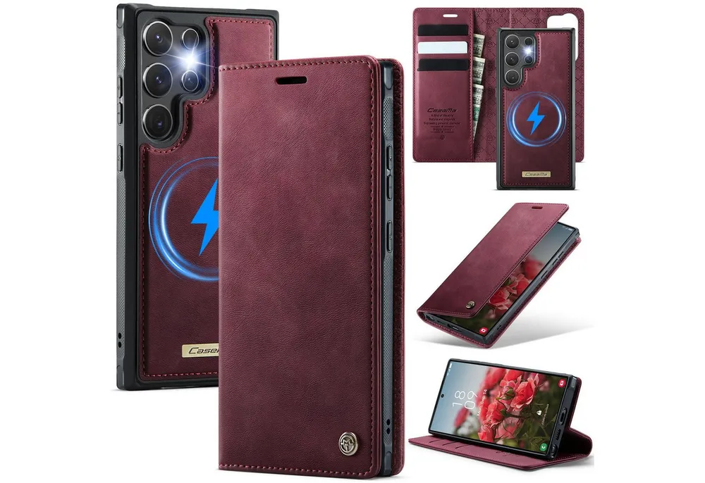 Mycotech Handyhülle Handyhülle für Samsung C49 2in1 Samsung Galaxy S26 Ultra-Weinrot
