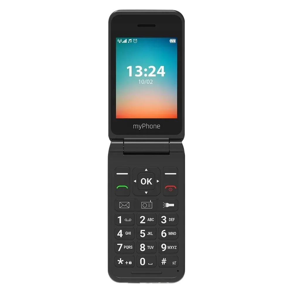 Klapphandy myPhone FLIP LTE Dual SIM 2.8" VoLTE USB-C Blau Grau