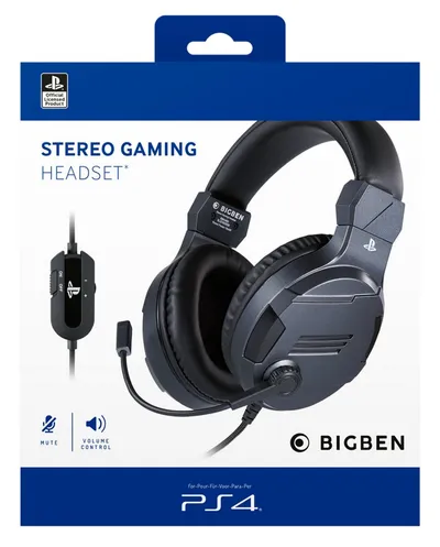 nacon PS4 Stereo-Headset V3 [Offizielle Playstation Lizenz] titan Gaming-Headset