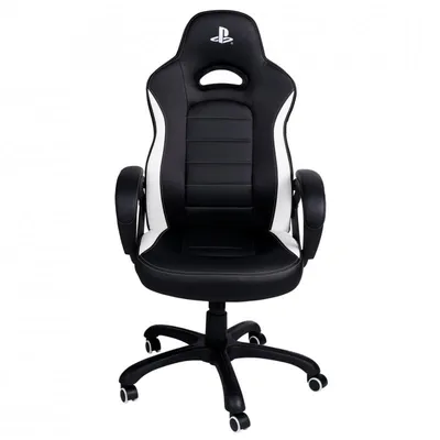 Nacon CH-350ESS Offizieller Playstation-Gaming-Stuhl, Schwarz/Weiß