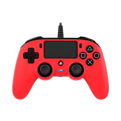 NACON PS4OFCPADRED Gaming-Controller Rot USB Gamepad Analog / Digital PC, PlayStation 4