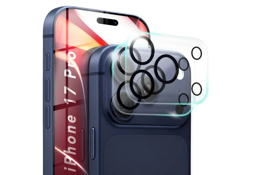 Nalia Schutzfolie Apple iPhone 17 Pro, (Spar-Set, 2-St), Kamera Schutzglas / Anti-Reflex Ringe / Smart & Robust / Case Friendly