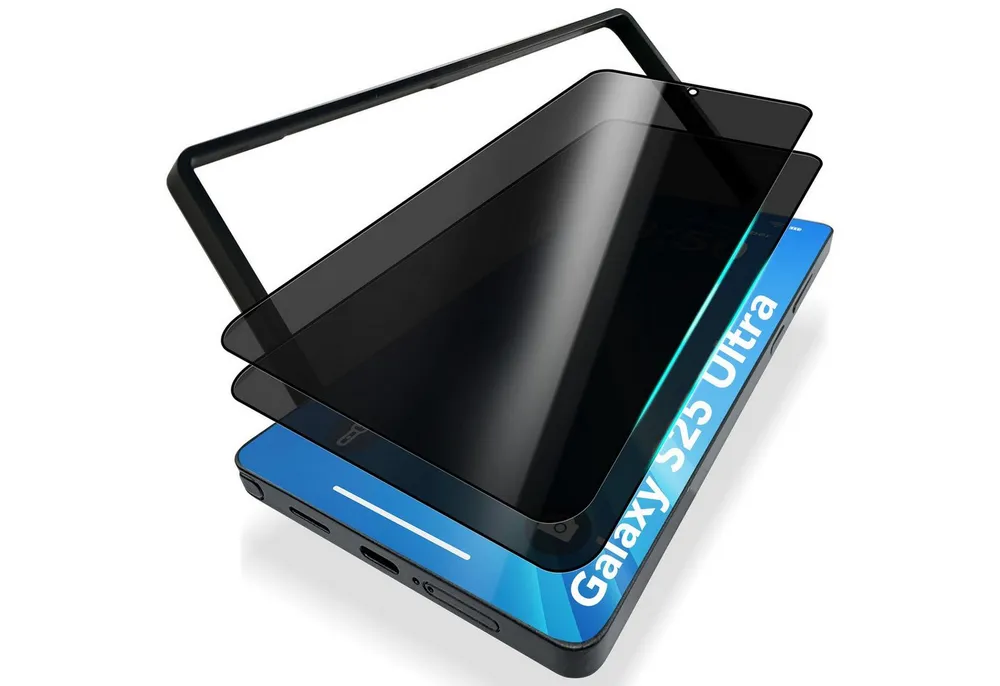Nalia Schutzfolie Samsung Galaxy S25 Ultra, AntiSpyX / Privacy Display Glas / Schablone / Oleophober Sichtschutz