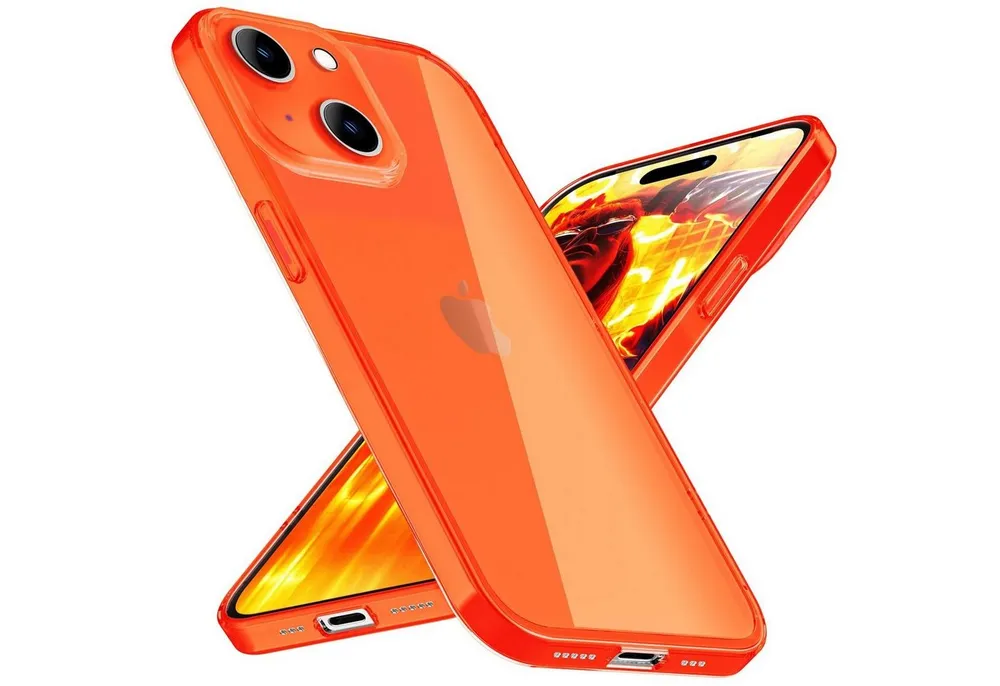Nalia Smartphone-Hülle Apple iPhone 15 15,5 cm (6,1 Zoll), Klare Neon Silikon Hülle / Bunt / Durchsichtig Transparent / Slim Case