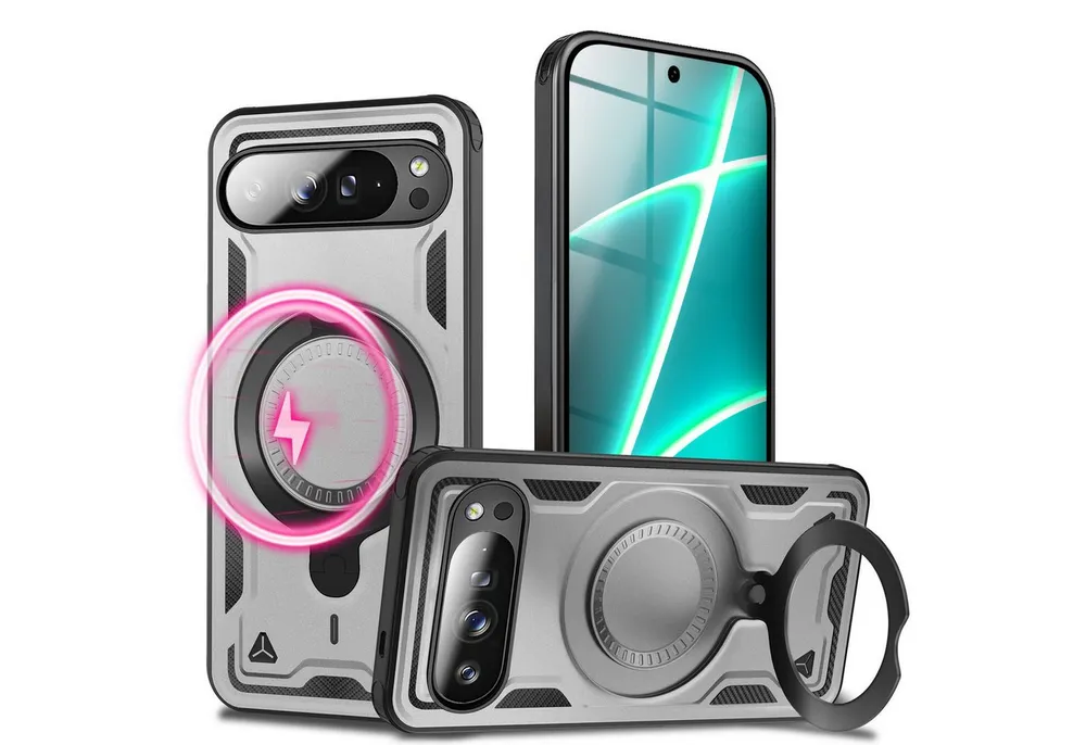 Nalia Smartphone-Hülle Google Pixel 10 Pro XL 17,3 cm (6,8 Zoll), Military Armor Case / MagSafe / Extrem Schutz / 360° Ring / Outdoor