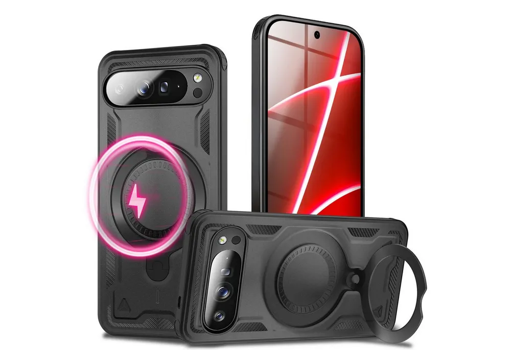 Nalia Smartphone-Hülle Google Pixel 10 Pro 16 cm (6,3 Zoll), Military Armor Case / MagSafe / Extrem Schutz / 360° Ring / Outdoor