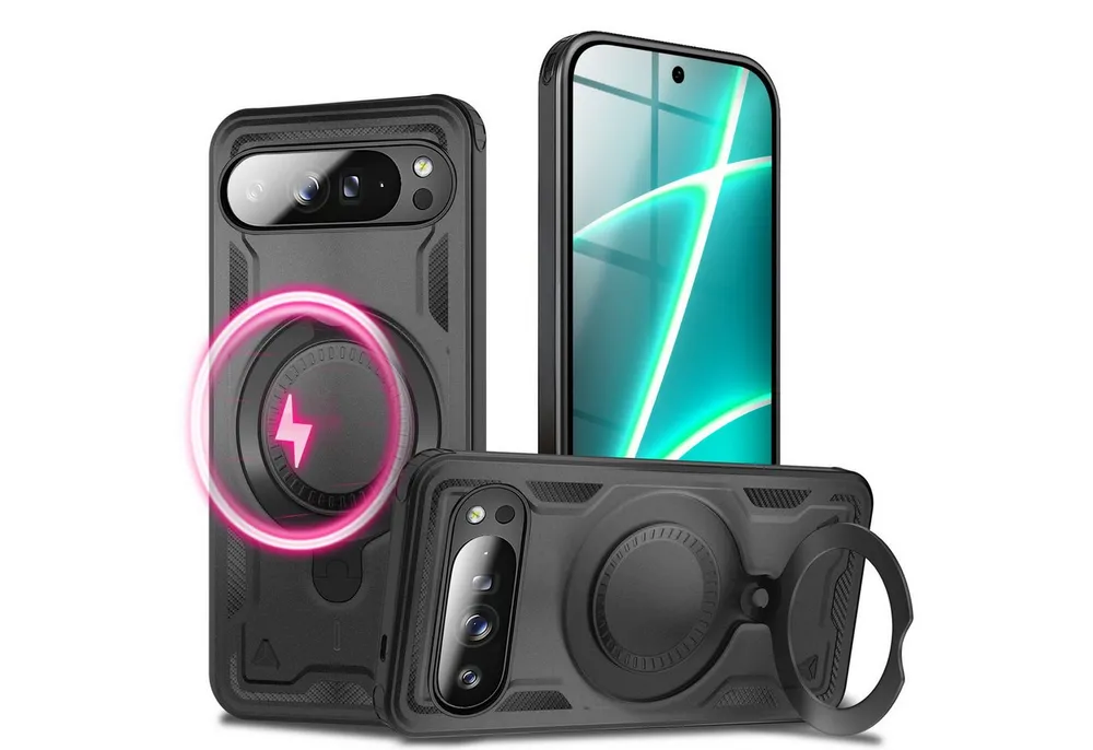 Nalia Smartphone-Hülle Google Pixel 10 Pro XL 17,3 cm (6,8 Zoll), Military Armor Case / MagSafe / Extrem Schutz / 360° Ring / Outdoor