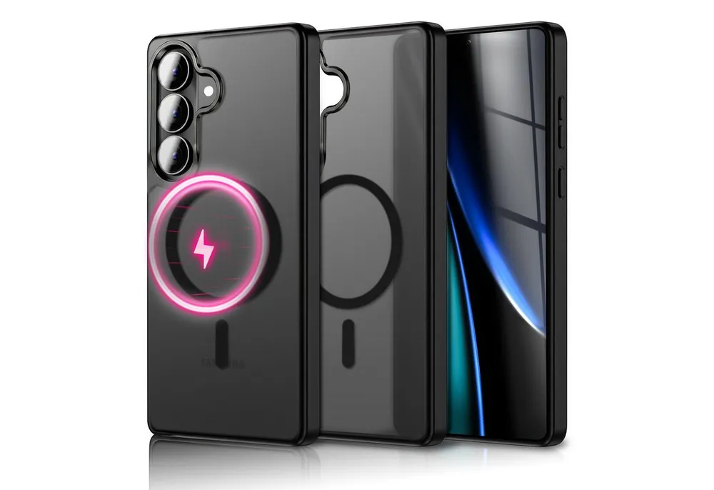 Nalia Smartphone-Hülle Samsung Galaxy S26 16 cm (6,3 Zoll), SLATE Case - MagSafe Magnetring, Smart-Cut Design & Seidenmatt