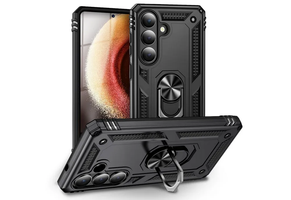 Nalia Smartphone-Hülle Samsung Galaxy S26 Plus 17 cm (6,7 Zoll), RINGDEFEND Case - Militär-Schutz, 360° Ring-Halter & Standfunktion