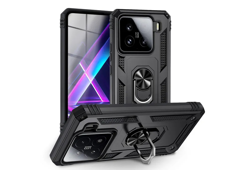 Nalia Smartphone-Hülle Xiaomi 15 16,2 cm (6,36 Zoll), Hülle mit Ring / Militär Stil / Extrem Robust / Stand / Outdoor Schutz
