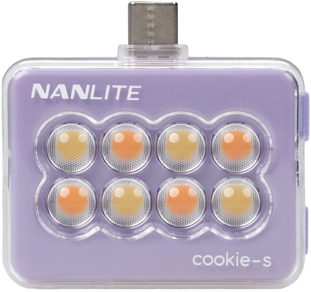 NANLITE cookie-s Mini-Smartphone-Leuchte eckig lavendel
