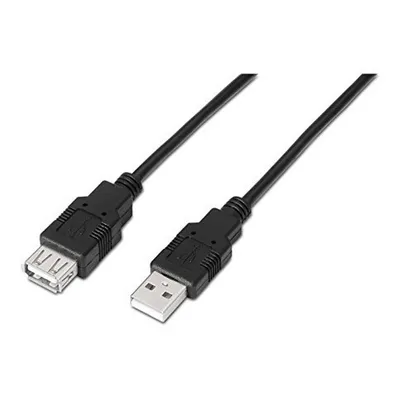 Nanocable USB 2.0 Typ A Stecker/Buchse-Verlängerungskabel, 1 m, Schwarz