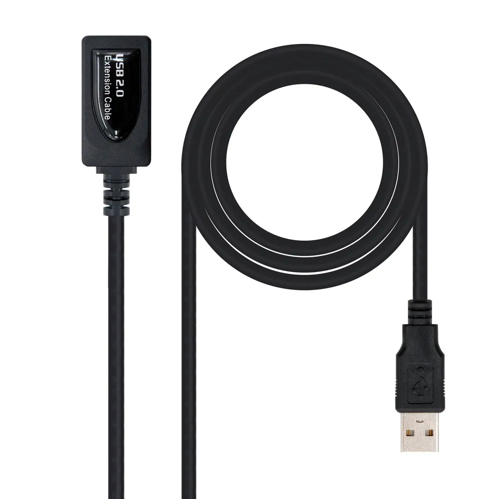 Nanocable USB 2.0 Verlängerungskabel Typ A Stecker/Buchse 5m Schwarz