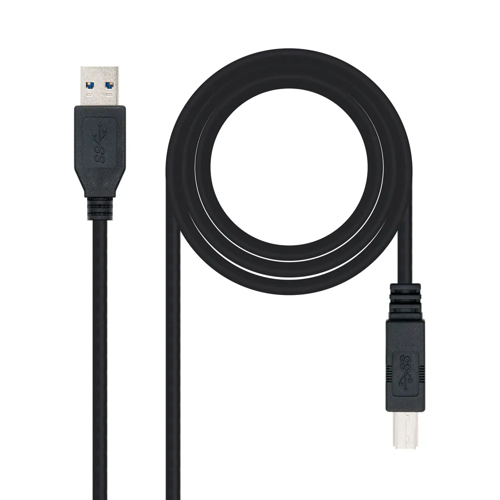 Nanocable Druckerkabel USB 3.0 Typ A/B Stecker/Stecker 2m Schwarz