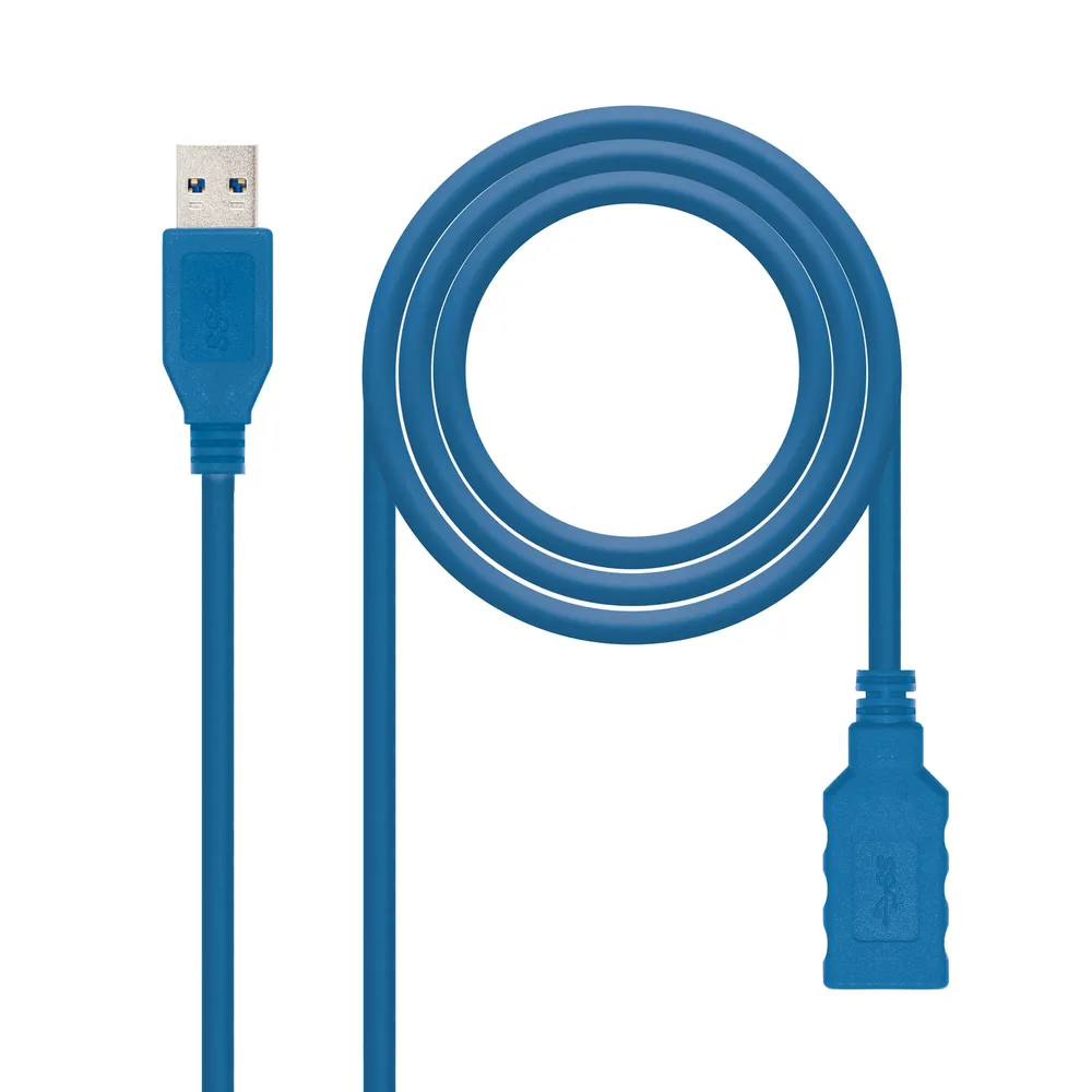 Nanocable USB 3.0-Verlängerungskabel Stecker/Buchse, 1 m, Blau