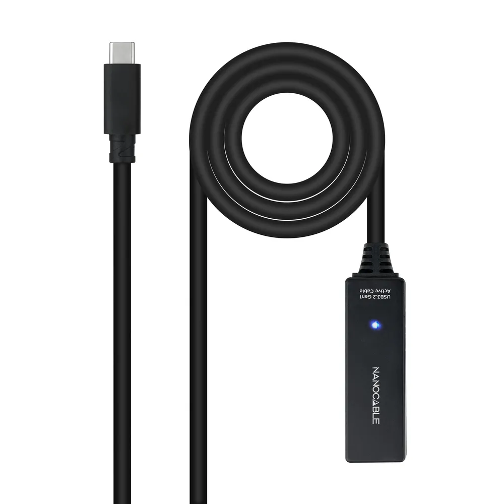 USB-C Verlängerungskabel Nanocable 10.01.1311 Aktiv 5m USB 3.2 Gen1 Schwarz USB-C Verlängerungskabel Nanocable 10.01.1311 Aktiv 5m USB 3.2 Gen1 Schwarz