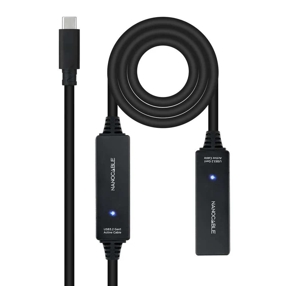 USB-C Verlängerungskabel Nanocable 10.01.1312 USB 3.2 Gen 1 10m Aktiv Verstärker USB-C Verlängerungskabel Nanocable 10.01.1312 USB 3.2 Gen 1 10m Aktiv Verstärker