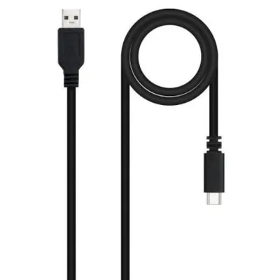 USB 2.0 Kabel Nanocable 10.01.2101-L150 USB-C auf USB-A 1.5m 3A 480Mbps Schwarz