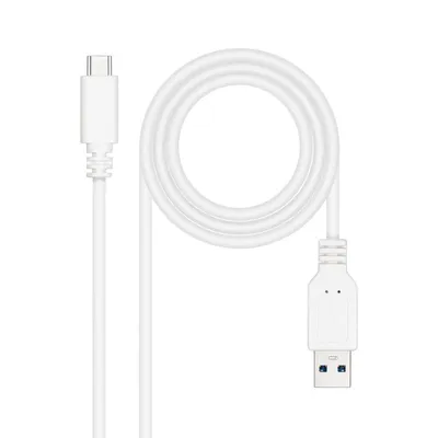Nanocable USB 3.1-auf-USB-C-Stecker/Stecker-Kabel, 0,5 m, Weiß