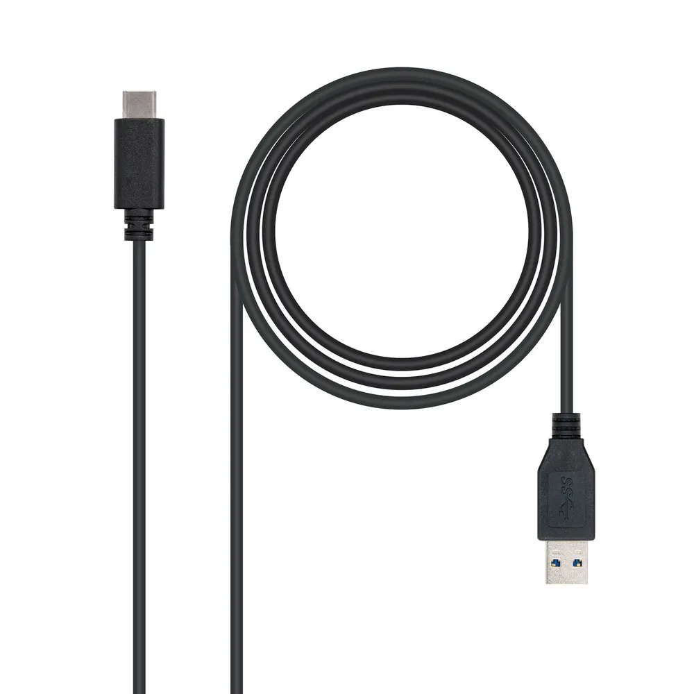Nanocable-Kabel USB 3.1 Typ C auf USB Typ A Stecker/Stecker 1 m Schwarz
