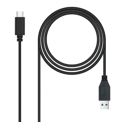 Nanocable USB 3.1-auf-USB-C-Stecker/Stecker-Kabel, 2 m, Schwarz