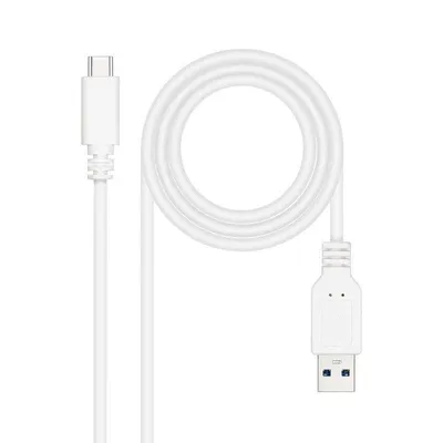 Nanocable USB 3.1-auf-USB-C-Stecker/Stecker-Kabel, 2 m, Weiß