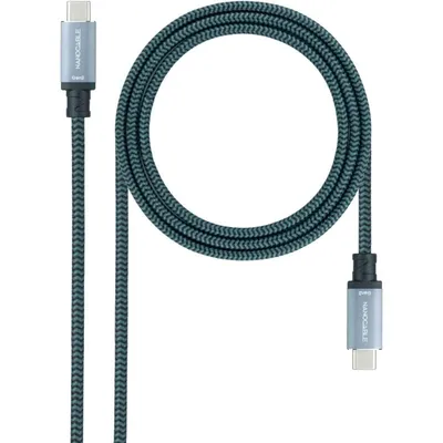Nanocable USB-C 3.1 Stecker/Stecker-Kabel 50 cm Grau/Schwarz