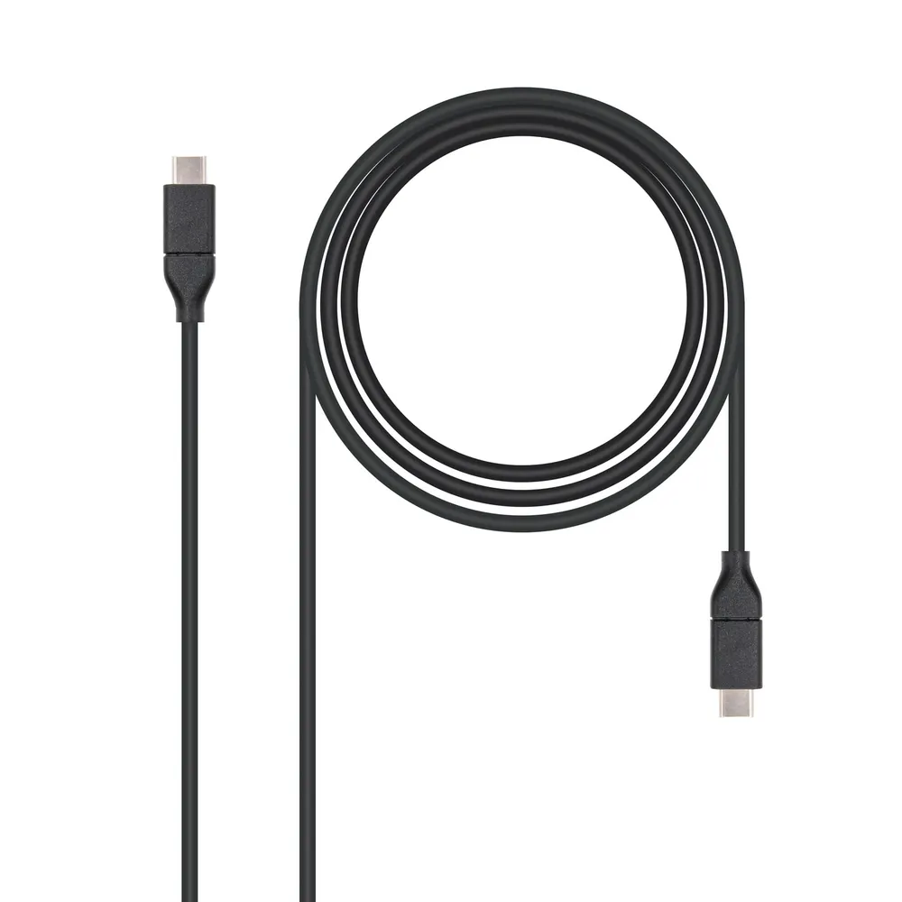 Nanocable-Kabel USB 3.1 Typ C auf USB Typ C Stecker/Stecker 1 m Schwarz